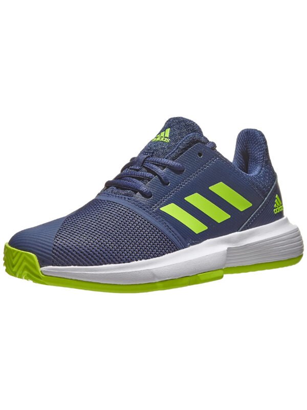 Adidas Court Jam xJ Junior Shoe - Blue Green_1 Adidas Court Jam xJ Junior Shoe - Blue/Green