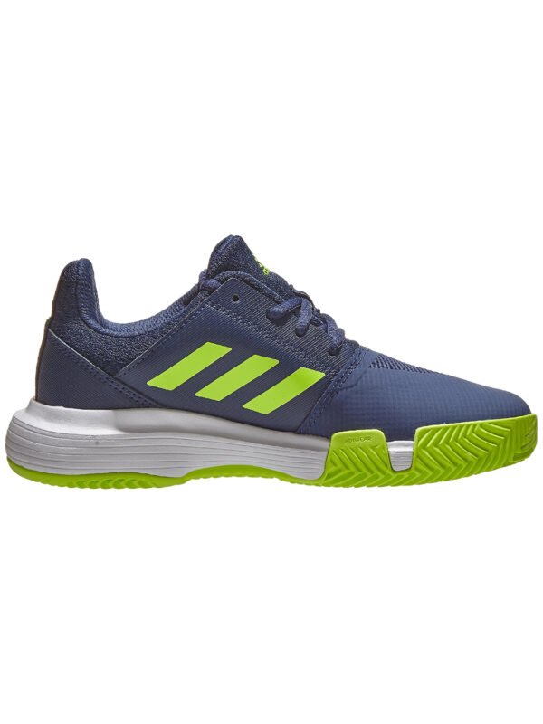 Adidas Court Jam xJ Junior Shoe - Blue Green_3 Adidas Court Jam xJ Junior Shoe - Blue/Green
