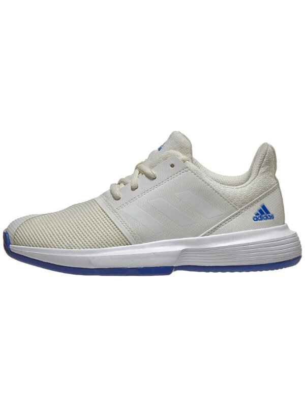 Adidas Court Jam xJ Junior Shoe - Off White/Blue