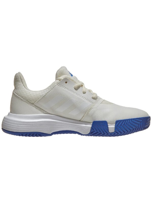 Adidas Court Jam xJ Junior Shoe - Off White/Blue