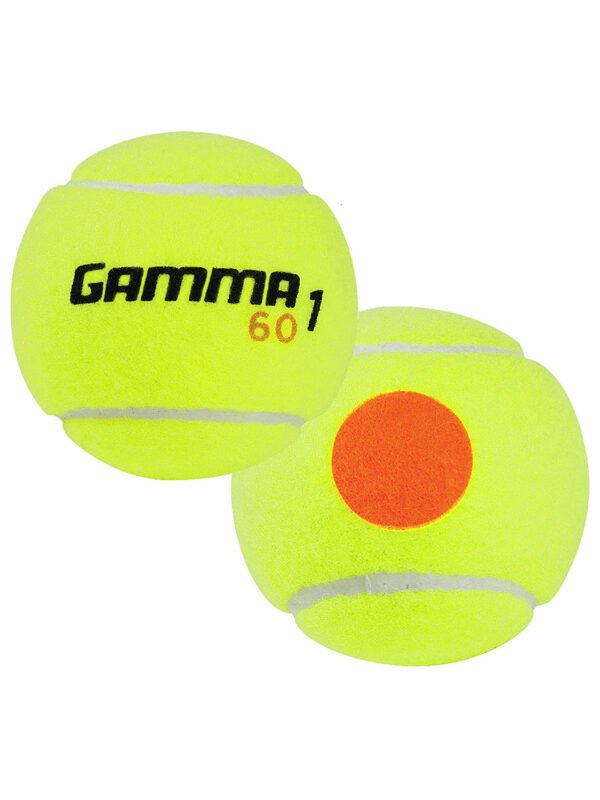 Gamma 60 Orange Dot Balls (Can of 3 Balls) - For Juniors 9 - 11 Years Old_2 Gamma 60' Orange Dot Balls (Can of 3 Balls) - For Juniors 9 - 11 Years Old