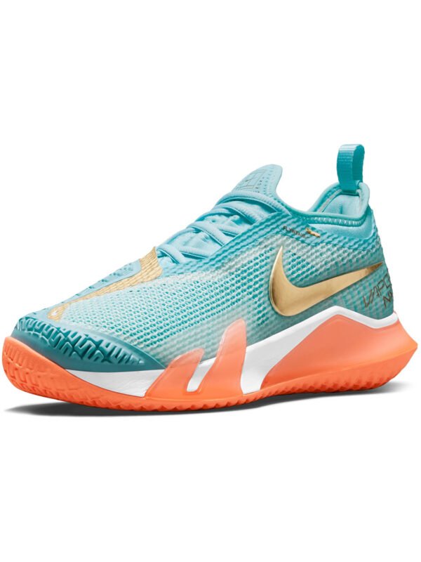 Nike React Vapor NXT Womens Shoe - Light Blue Gold_1 Nike React Vapor NXT Women's Shoe - Light Blue/Gold