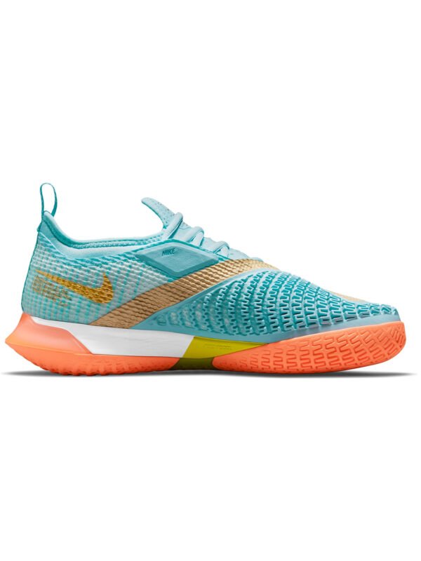 Nike React Vapor NXT Womens Shoe - Light Blue Gold_3 Nike React Vapor NXT Women's Shoe - Light Blue/Gold