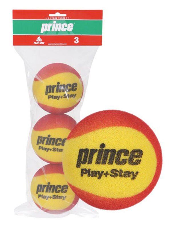 Prince Stage 3 Red Foam Ball 3 Pack - For Children 3-5 Years Old_1 Prince Stage 3 Red Foam Ball 3 Pack - For Children 3-5 Years Old