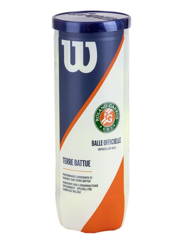 Wilson Roland Garros Tennis Ball - Can of 3 Balls_1 Wilson Roland Garros Tennis Ball - Can of 3 Balls