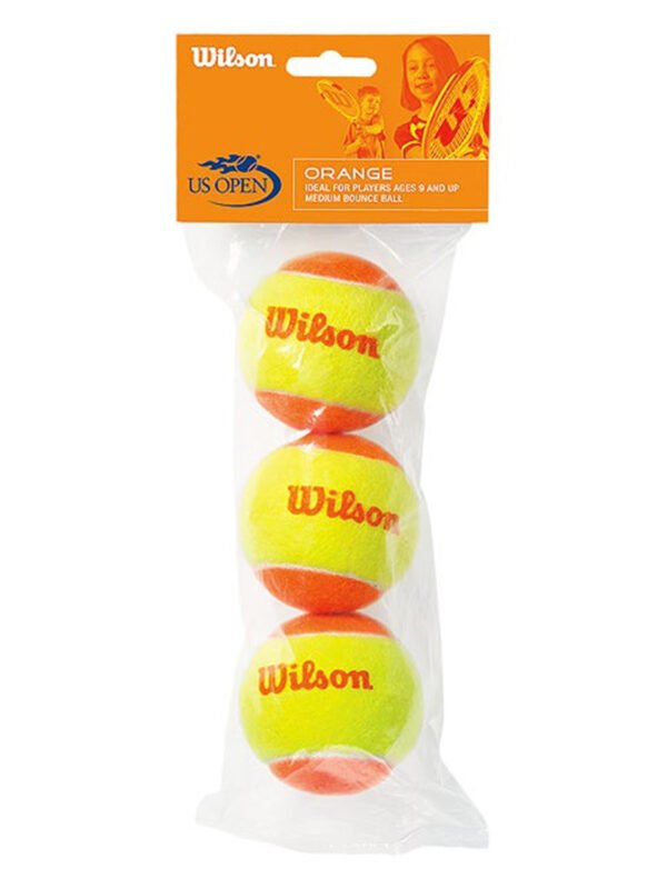 Wilson Starter 60 US Open Orange Tennis Balls (3-Pack) - For Beginners and Juniors 9 - 11 Years Old_1 Wilson Starter 60' US Open Orange Tennis Balls (3-Pack) - For Beginners and Juniors 9 - 11 Years Old