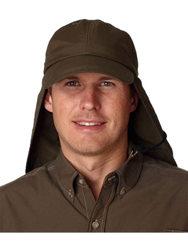 Adams Lightweight UV Nylon Cap with Cape - White