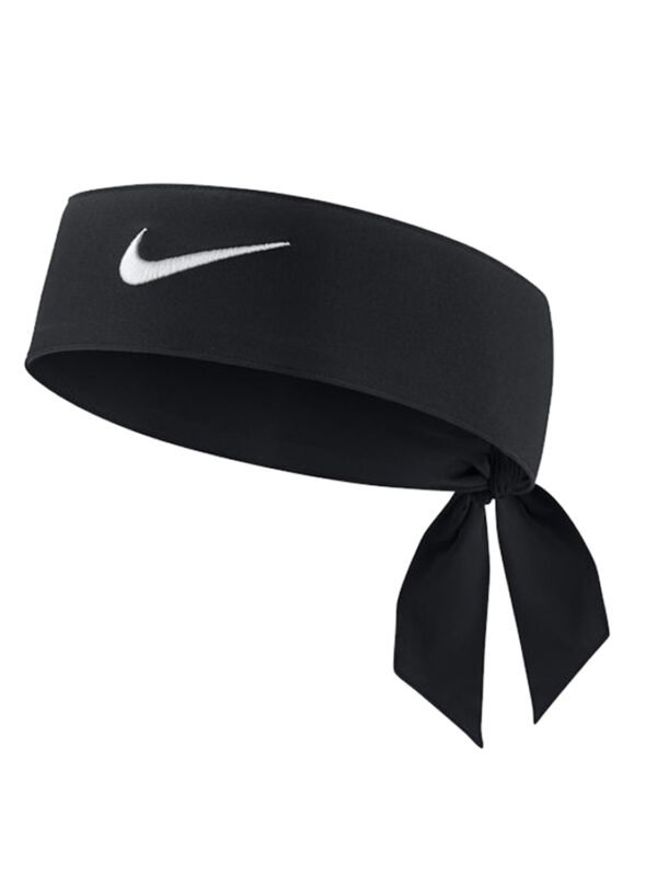 Nike Dri-Fit Headband - Black - White logo Nike Dri-Fit Headband